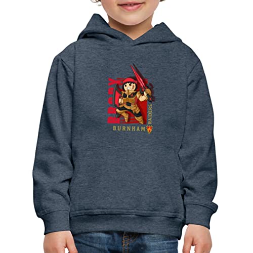 Spreadshirt Playmobil Novelmore Burnham Raiders Brody Kinder Premium Hoodie, 122/128 (7-8 Jahre), Jeansblau von Spreadshirt