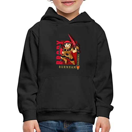 Spreadshirt Playmobil Novelmore Burnham Raiders Brody Kinder Premium Hoodie, 122/128 (7-8 Jahre), Schwarz von Spreadshirt