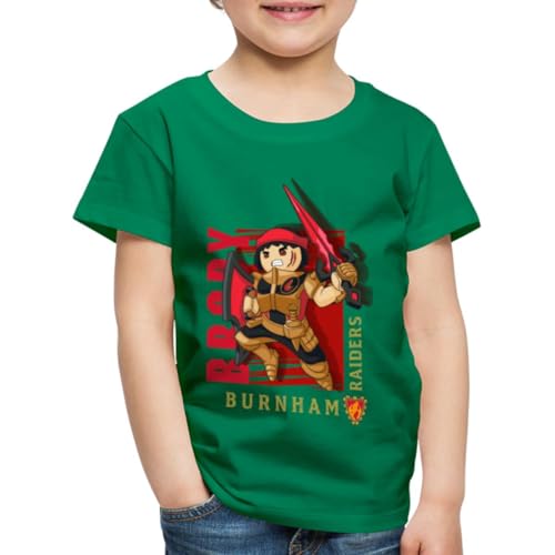 Spreadshirt Playmobil Novelmore Burnham Raiders Brody Kinder Premium T-Shirt, 134/140 (8 Jahre), Kelly Green von Spreadshirt