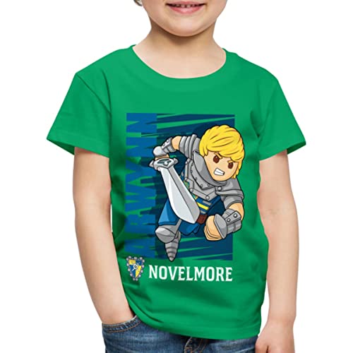 Spreadshirt Playmobil Novelmore Charakter Arwynn Kinder Premium T-Shirt, 134/140 (8 Jahre), Kelly Green von Spreadshirt