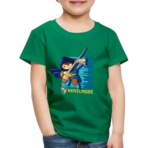 Spreadshirt Playmobil Novelmore Charakter Gwynn Kinder Premium Bio T-Shirt, 110/116 (4 Jahre), Grün von Spreadshirt