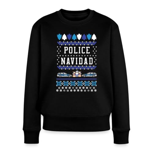 Spreadshirt Police Navidad Ugly Christmas Sweater Frauen Premium Pullover, M, Schwarz Spreadshirt Police Navidad Ugly Christmas Sweater Frauen Premium Pullover, M, Schwarz von Spreadshirt