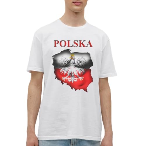 Spreadshirt Polska Männer T-Shirt, XXL, weiß von Spreadshirt