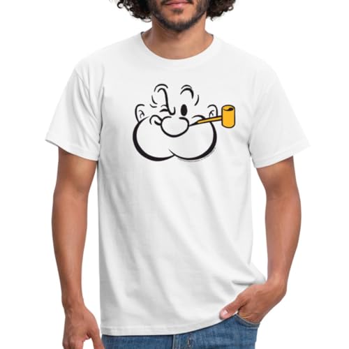 Spreadshirt Popeye Zwinkerndes Gesicht Männer T-Shirt, M, weiß von Spreadshirt