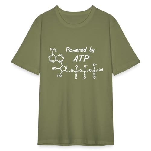 Spreadshirt Powered by ATP Männer Slim Fit T-Shirt, M, Khaki Grün von Spreadshirt