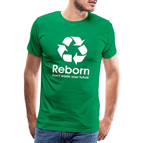 Spreadshirt Reborn Männer Premium T-Shirt, M, Kelly Green von Spreadshirt