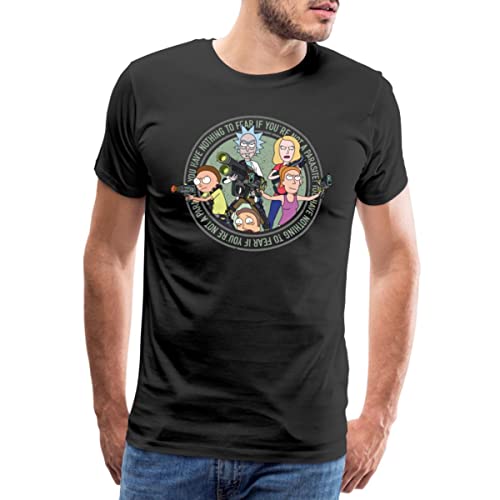 Spreadshirt Rick and Morty Freunde Und Andere Parasiten Männer Premium T-Shirt, L, Schwarz von Spreadshirt