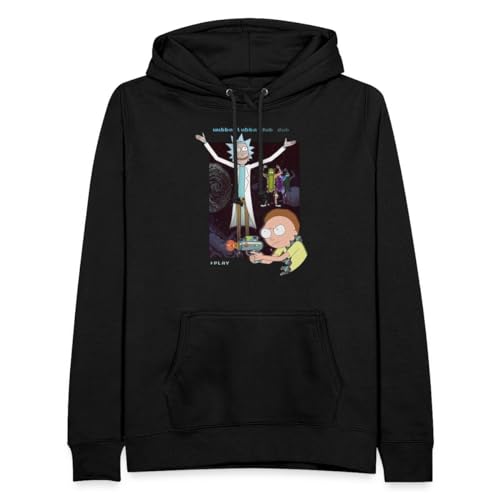 Spreadshirt Rick and Morty Retro Video Spiele Frauen Hoodie, S, Schwarz von Spreadshirt