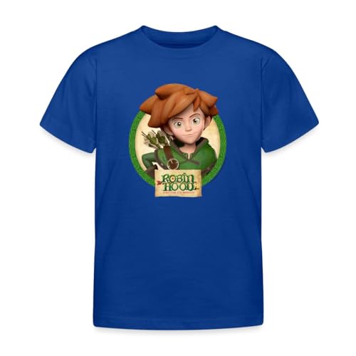 Spreadshirt Robin Hood Schlitzohr Von Sherwood Porträt Kinder T-Shirt, 98/104 (3-4 Jahre), Royalblau von Spreadshirt