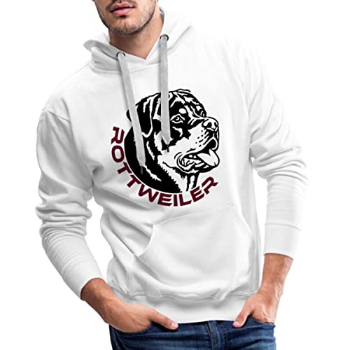 Spreadshirt Rottweiler Männer Premium Hoodie, XL, weiß von Spreadshirt