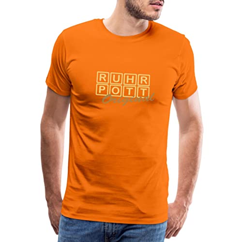 Spreadshirt Ruhrpott - Original Männer Premium T-Shirt, 4XL, Orange von Spreadshirt