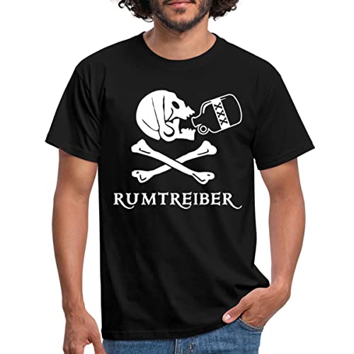 Spreadshirt Rumtreiber Pirat Fasching Karneval Männer T-Shirt, XXL, Schwarz von Spreadshirt