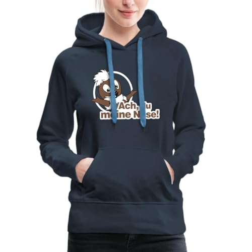 Spreadshirt Sandmännchen Pittiplatsch ACH Du Meine Frauen Premium Hoodie, XXL, Navy von Spreadshirt