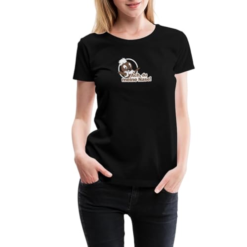 Spreadshirt Sandmännchen Pittiplatsch ACH Du Meine Frauen Premium T-Shirt, M, Schwarz von Spreadshirt