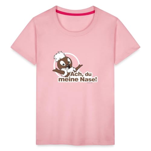 Spreadshirt Sandmännchen Pittiplatsch ACH Du Meine Kinder Premium T-Shirt, 110/116 (4 Jahre), Hellrosa von Spreadshirt