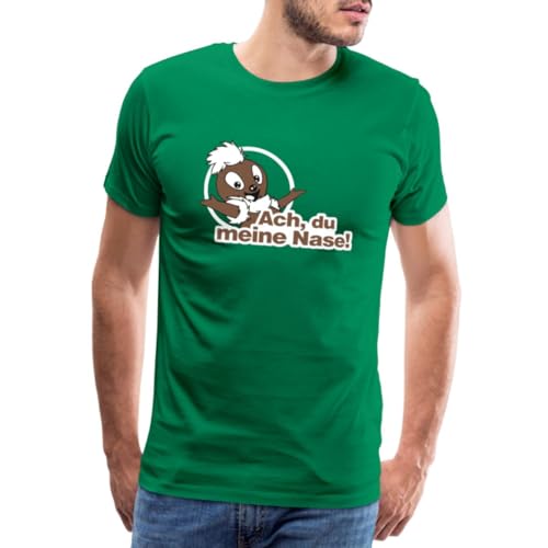 Spreadshirt Sandmännchen Pittiplatsch ACH Du Meine Männer Premium T-Shirt, 5XL, Kelly Green von Spreadshirt