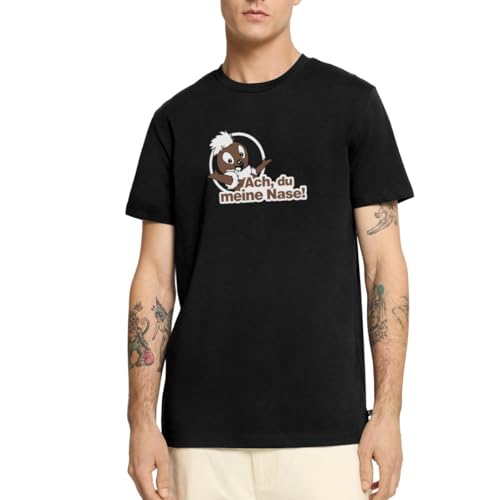 Spreadshirt Sandmännchen Pittiplatsch ACH Du Meine Männer Premium T-Shirt, XXL, Schwarz von Spreadshirt