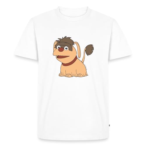 Spreadshirt Sandmännchen Und Seine Freunde Hund Moppi Männer Premium T-Shirt, XL, Weiß von Spreadshirt