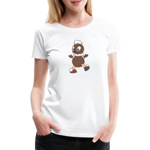 Spreadshirt Sandmännchen Und Seine Freunde Pittiplatsch Frauen Premium T-Shirt, M, weiß von Spreadshirt