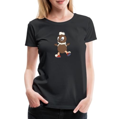 Spreadshirt Sandmännchen Und Seine Freunde Pittiplatsch Frauen Premium T-Shirt, XL, Schwarz von Spreadshirt