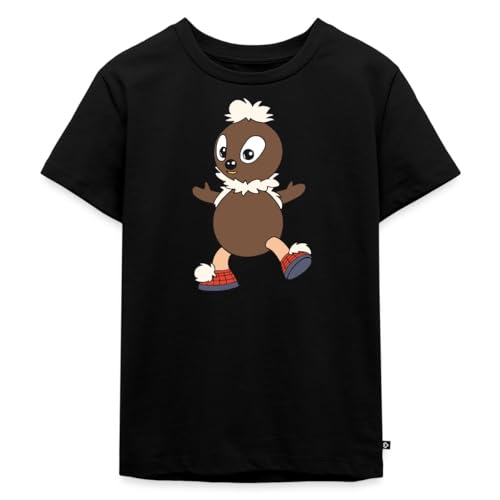 Spreadshirt Sandmännchen Und Seine Freunde Pittiplatsch Kinder Premium T-Shirt, 98/104 (2 Jahre), Schwarz von Spreadshirt