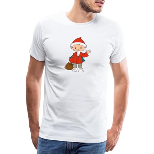 Spreadshirt Sandmännchen Winkt Sandmann Merch Männer Premium T-Shirt, L, weiß von Spreadshirt