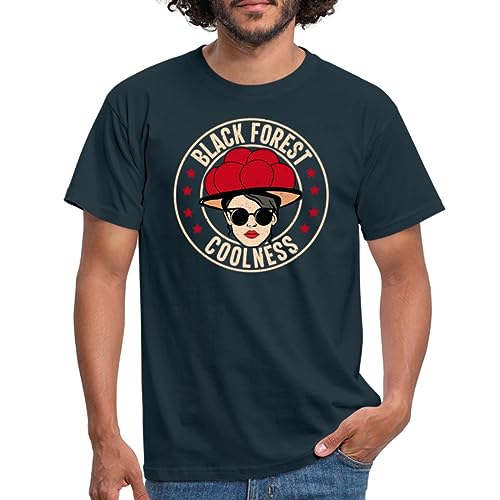 Spreadshirt Schwarzwald Bollenhut Black Forest Coolness Geschenk Männer T-Shirt, XL, Navy von Spreadshirt