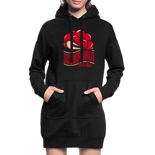 Spreadshirt Schwarzwald Maidle Bollenhut Schwarzwald Geschenk Frauen Hoodie-Kleid, M, Schwarz von Spreadshirt