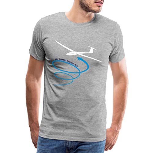 Spreadshirt Segelfliegen Segelflugzeug Meine Kreise Männer Premium T-Shirt, XXL, Grau meliert von Spreadshirt