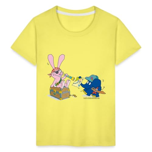 Spreadshirt Sendung Mit Der Maus Elefant & Hase Piraten Kinder Premium T-Shirt, 110/116 (4 Jahre), Gelb von Spreadshirt
