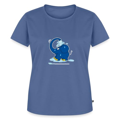 Spreadshirt Sendung Mit Der Maus Kleiner Elefant Dusche Frauen Premium T-Shirt, L, Taubenblau von Spreadshirt
