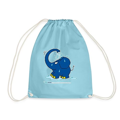 Spreadshirt Sendung Mit Der Maus Kleiner Elefant Dusche Turnbeutel, One size, Aqua von Spreadshirt