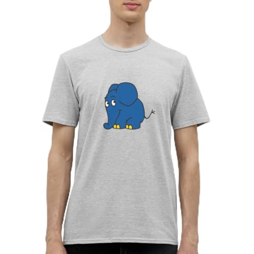 Spreadshirt Sendung Mit Der Maus Kleiner Elefant Stehend Männer T-Shirt, S, Grau meliert von Spreadshirt