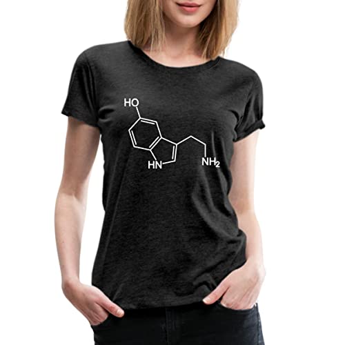 Spreadshirt Serotonin Enteramin Strukturformel Frauen Premium T-Shirt, M, Anthrazit von Spreadshirt