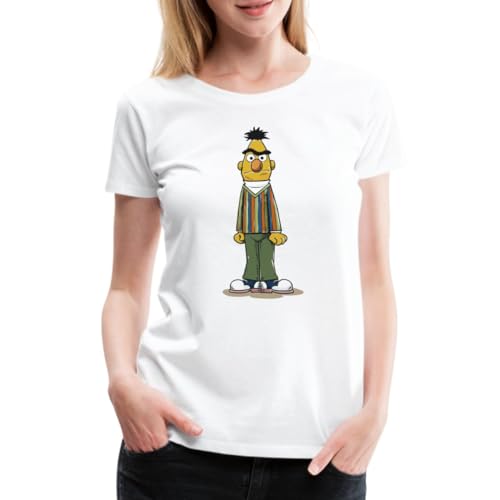 Spreadshirt Sesamstraße Bert wütend Frauen Premium T-Shirt, S, weiß von Spreadshirt