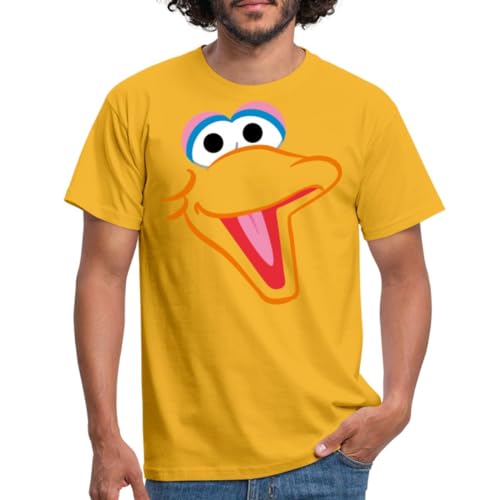 Spreadshirt Sesamstraße Bibo Gesicht Männer T-Shirt, M, Gelb von Spreadshirt