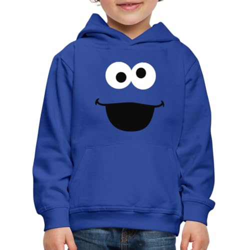 Spreadshirt Sesamstraße Krümelmonster Karneval Kinder Premium Hoodie, 110/116 (5-6 Jahre), Royalblau von Spreadshirt