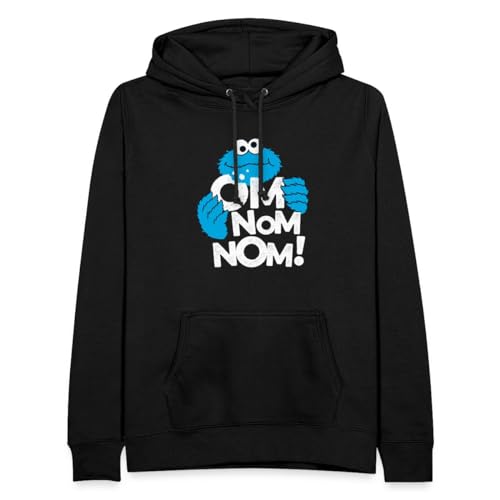 Spreadshirt Sesamstraße Krümelmonster Om Nom Nom Frauen Hoodie, L, Schwarz von Spreadshirt