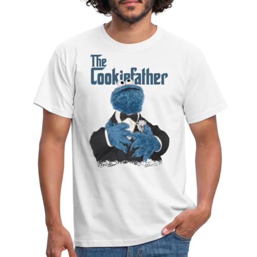 Spreadshirt Sesamstraße The Cookiefather Männer T-Shirt, XL, weiß von Spreadshirt