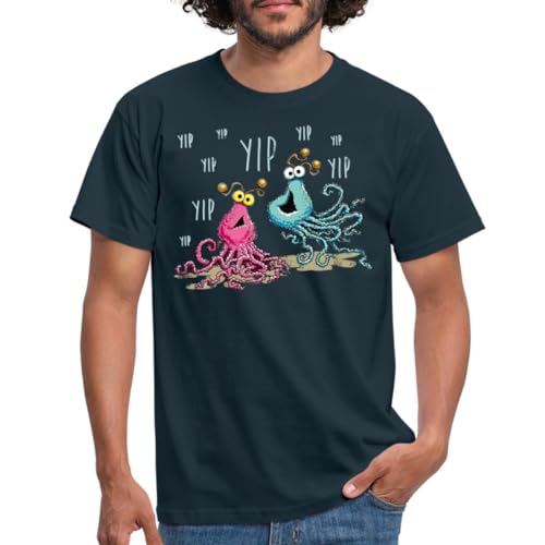 Spreadshirt Sesamstraße Yip Yip Alien Männer T-Shirt, 4XL, Navy von Spreadshirt