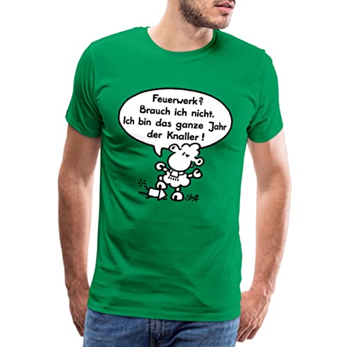 Spreadshirt Sheepworld - Feuerwerk Männer Premium T-Shirt, M, Kelly Green von Spreadshirt