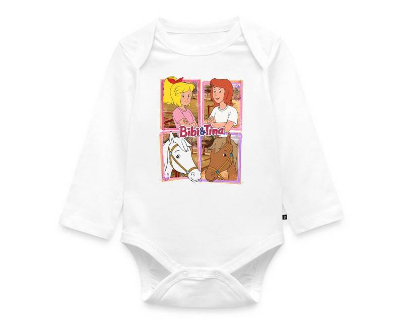 Spreadshirt Langarmbody Bibi Und Tina Mit Amadeus Und Sabrina Kachelmotiv Baby Body Langarm (1-tlg) von Spreadshirt