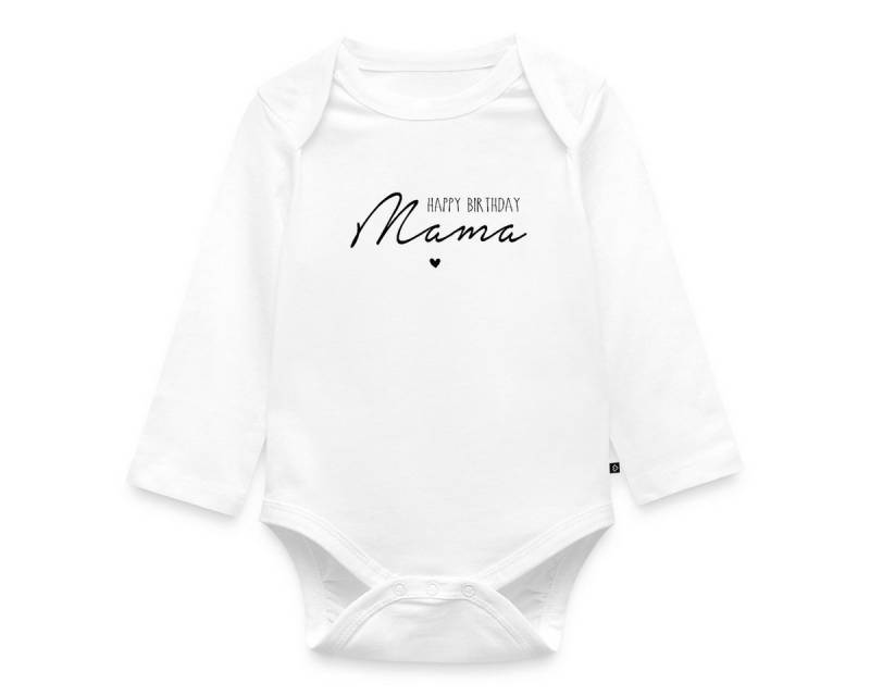 Spreadshirt Langarmbody Happy Birthday Mama Alles Gute Mit Herz Baby Body Langarm (1-tlg) von Spreadshirt