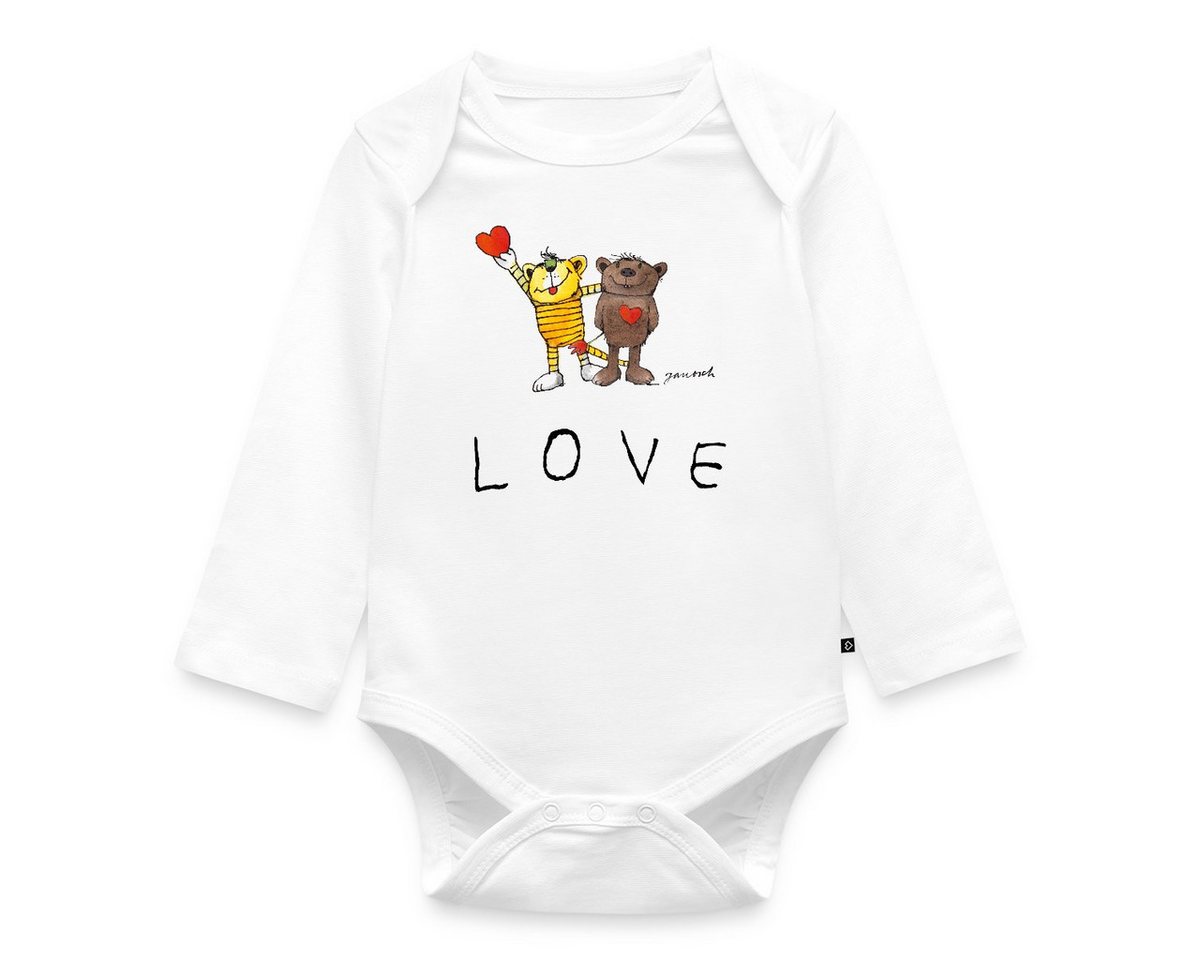 Spreadshirt Shirtbody Janosch Bär Tiger Love Liebe Baby Bio-Langarm-Body (1-tlg) von Spreadshirt