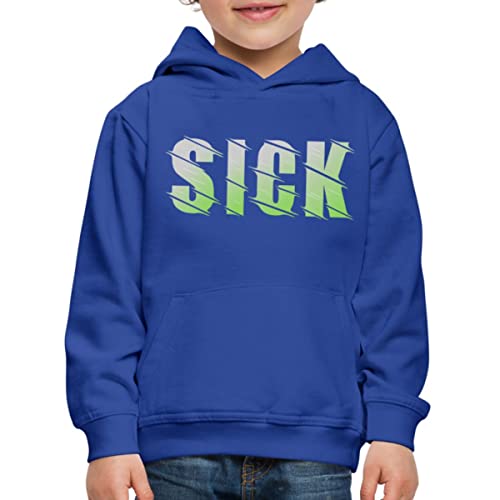 Spreadshirt Sick Statement Kinder Premium Hoodie, 110/116 (5-6 Jahre), Royalblau von Spreadshirt