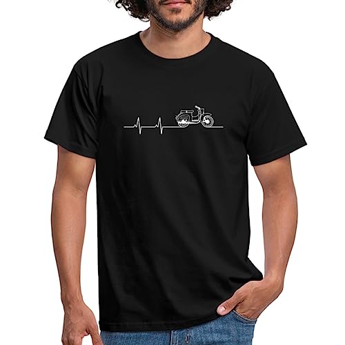 Spreadshirt Simson Schwalbe Herzschlag Puls Männer T-Shirt, L, Schwarz von Spreadshirt