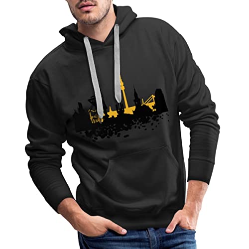 Spreadshirt Skyline Dortmund Stadt Männer Premium Hoodie, 4XL, Schwarz von Spreadshirt