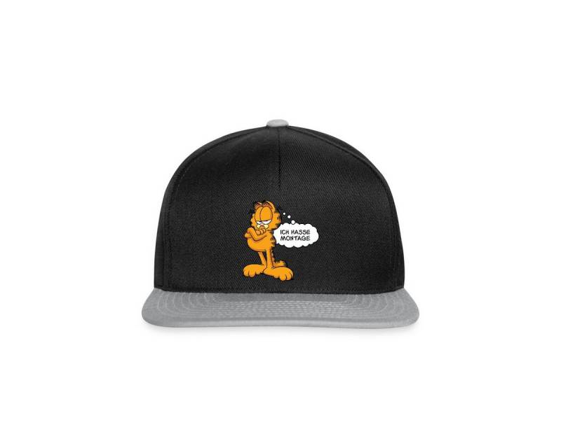 Spreadshirt Snapback Cap Garfield Ich Hasse Montage Lustiger Spruch Snapback Cap (1-St) von Spreadshirt