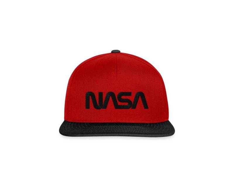 Spreadshirt Snapback Cap NASA Logo Schwarz Stick Snapback Cap (1-St) von Spreadshirt
