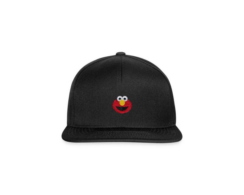 Spreadshirt Snapback Cap Sesamstraße Elmo Gesicht Stick Snapback Cap (1-St) von Spreadshirt